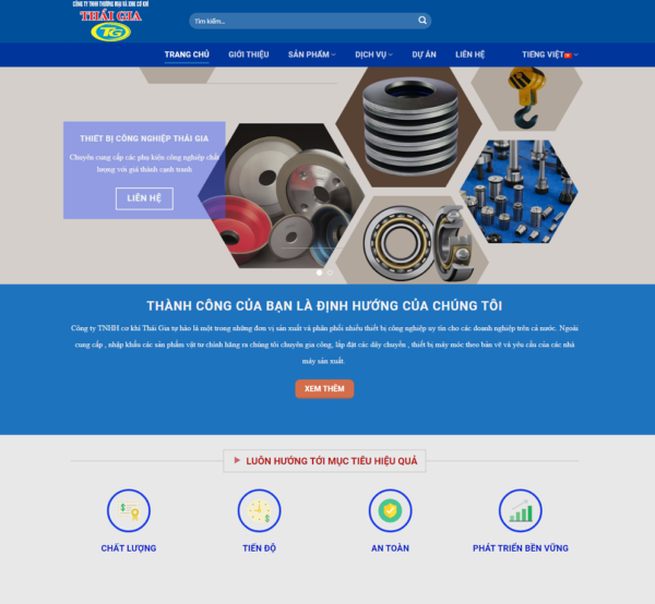 banner thiết kế website công nghiệp