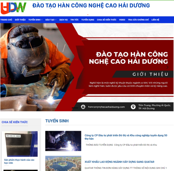 thiết kế website công nghiệp