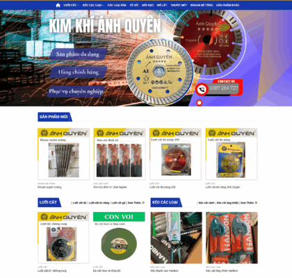 mẫu website cơ khí