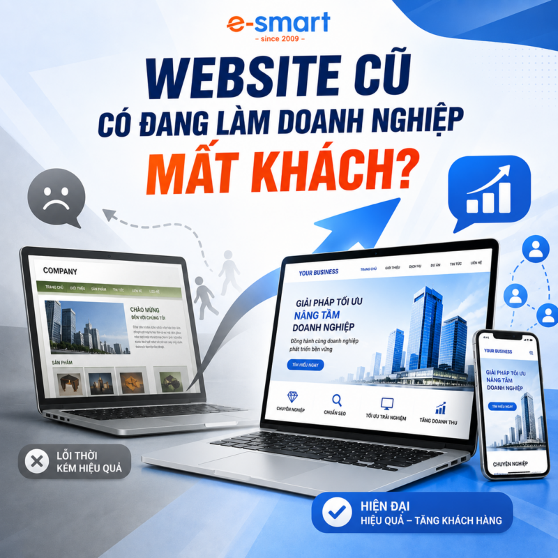 Website cũ có đang làm bạn mất khách