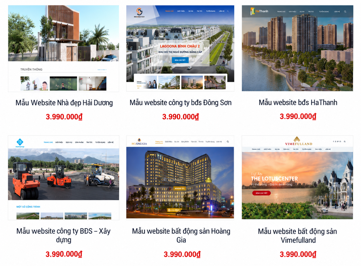 bố cục website